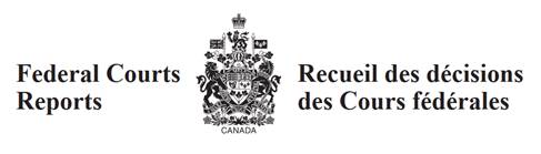 Federal Courts Reports + Canada Coat of Arms 
Armoiries du Canada + Recueil des décisions des Cours fédérales